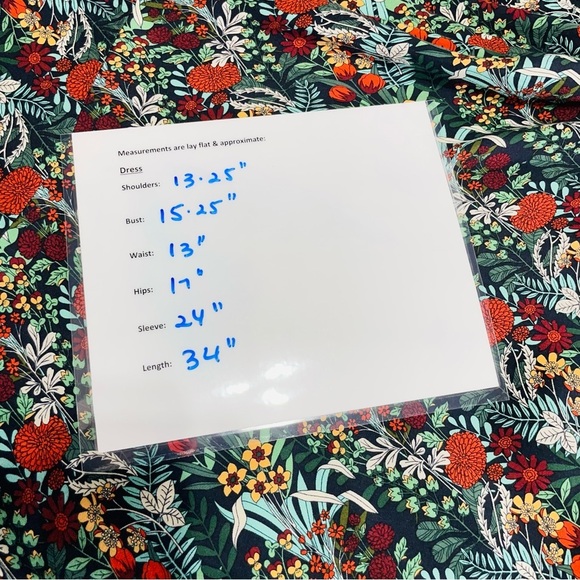 Zara Basic Floral Jersey Knit Bell Sleeve Dress size XS - Picture 6 of 11